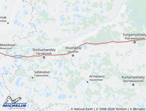 MICHELIN-Landkarte Schumichinski Rajon - ViaMichelin