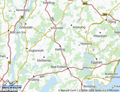 MICHELIN Halfing map - ViaMichelin