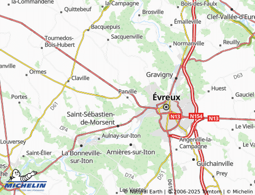 MICHELIN Parville map - ViaMichelin