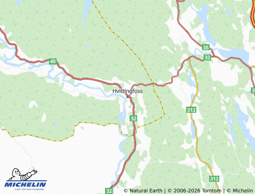 MICHELIN Hvittingfoss map - ViaMichelin