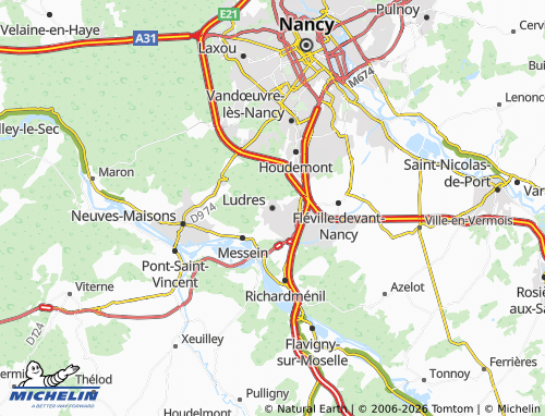 Carte MICHELIN Ludres - ViaMichelin