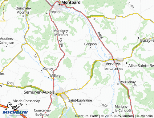 Mappa MICHELIN Lantilly - ViaMichelin