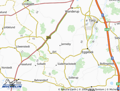 MICHELIN Janneby map - ViaMichelin