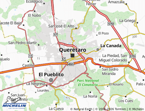 MICHELIN Querétaro map - ViaMichelin