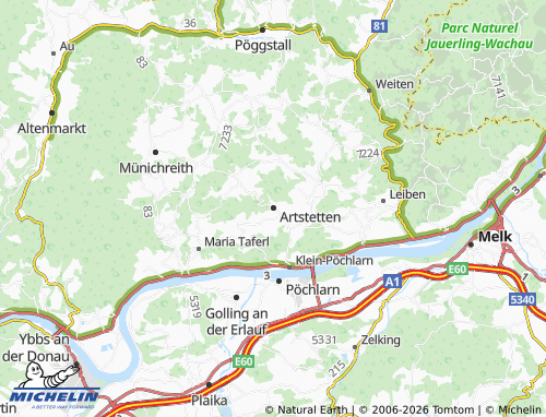 MICHELIN Artstetten-Pöbring map - ViaMichelin