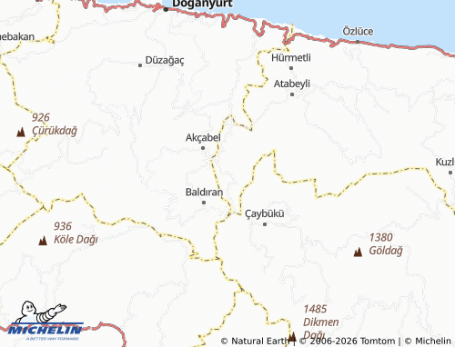 MICHELIN Akgüney map - ViaMichelin