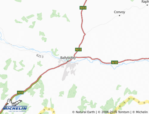 MICHELIN Stranorlar map - ViaMichelin