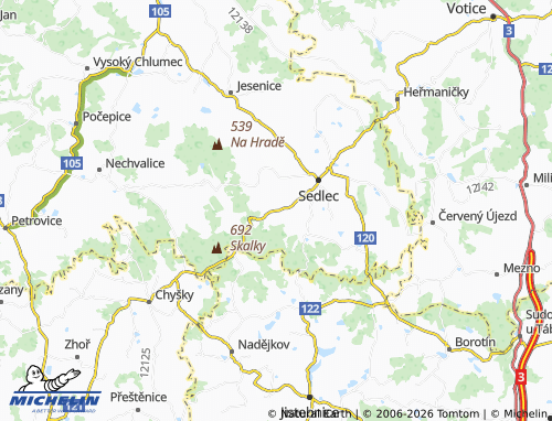 Kaart MICHELIN Sušetice - ViaMichelin