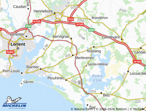 Mappa MICHELIN Merlevenez - ViaMichelin