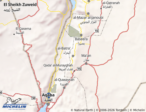 MICHELIN Petra map - ViaMichelin