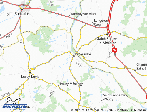 Carte MICHELIN Le Veurdre - ViaMichelin