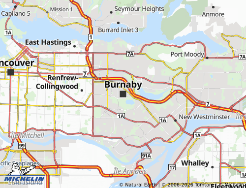 MICHELIN-Landkarte Burnaby - ViaMichelin