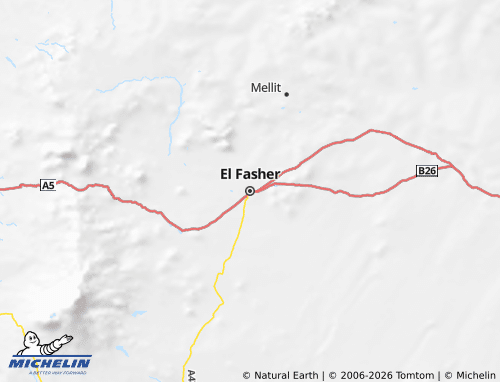 Mapa MICHELIN Northern Darfur - ViaMichelin