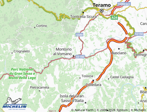 MICHELIN-Landkarte Montorio al Vomano - ViaMichelin