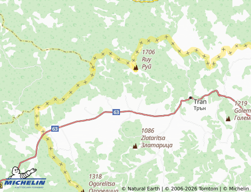 MICHELIN Zelenigrad map - ViaMichelin
