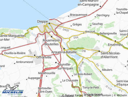 Mapa MICHELIN Arques-la-Bataille - ViaMichelin