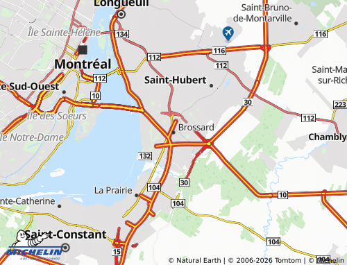 MICHELIN Brossard map - ViaMichelin