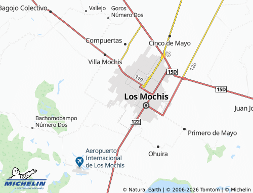 MICHELIN Santa Bárbara map - ViaMichelin
