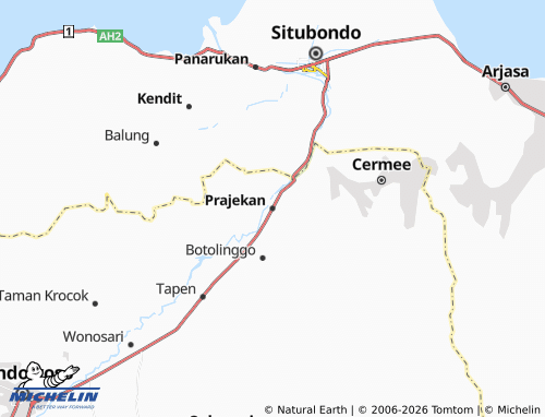 Carte MICHELIN Prajekan - ViaMichelin