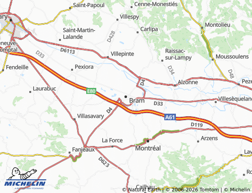 Mappa MICHELIN Bram - ViaMichelin