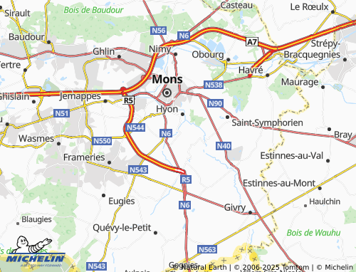 Kaart MICHELIN Mesvin - ViaMichelin