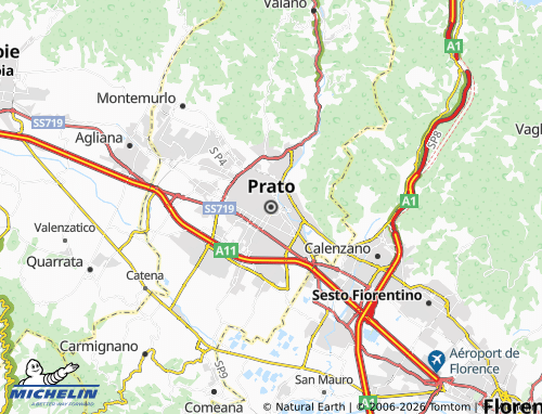 MICHELIN Prato map - ViaMichelin