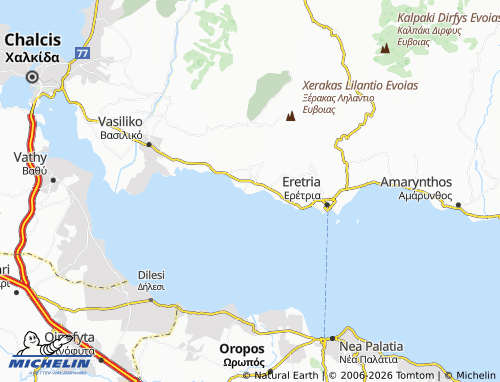 MICHELIN Agios Andreas map - ViaMichelin