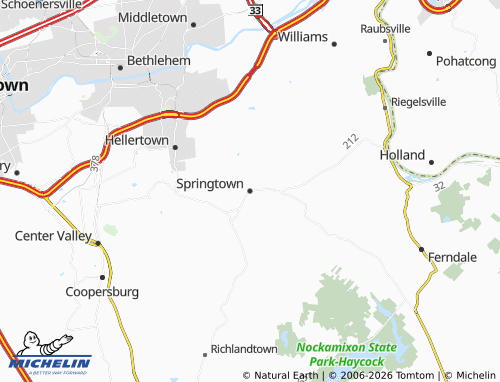 Carte MICHELIN Springtown - ViaMichelin