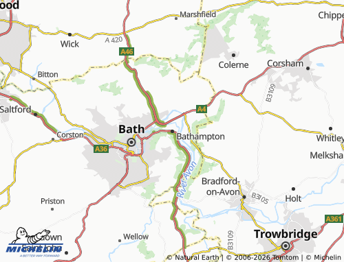 MICHELIN Bathampton map - ViaMichelin