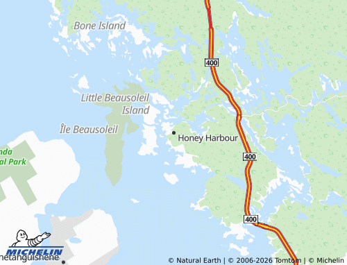Mapa MICHELIN Honey Harbour - ViaMichelin