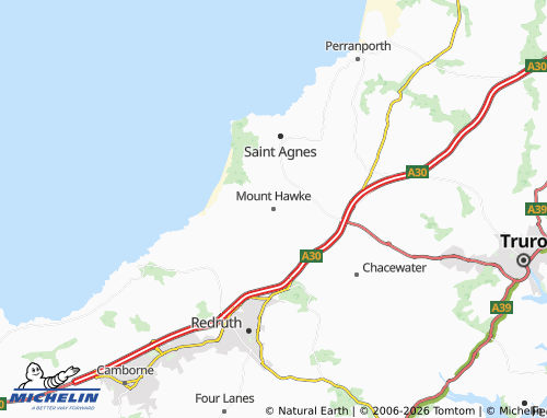 Carte MICHELIN Mount Hawke - ViaMichelin