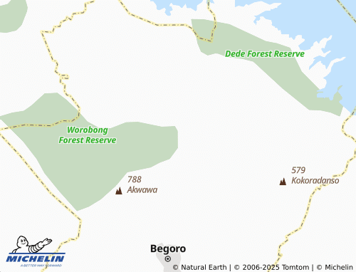 MICHELIN Akonkroso map - ViaMichelin