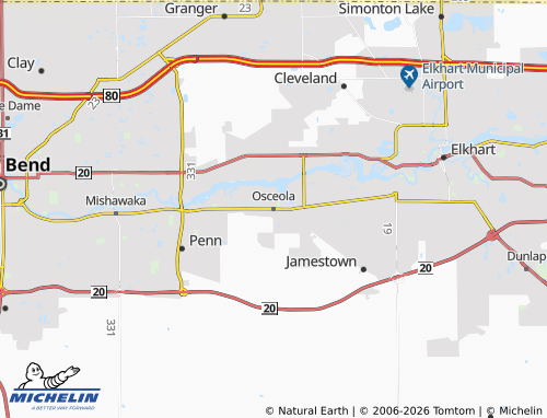 Mappa MICHELIN Osceola - ViaMichelin