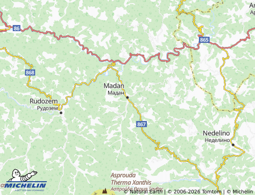 Mapa MICHELIN Madan - ViaMichelin