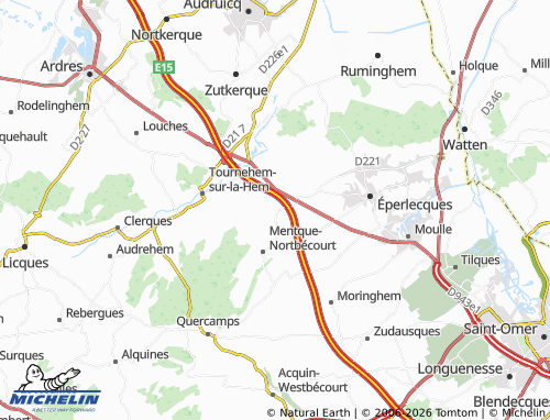 Carte MICHELIN Nort-Leulinghem - ViaMichelin