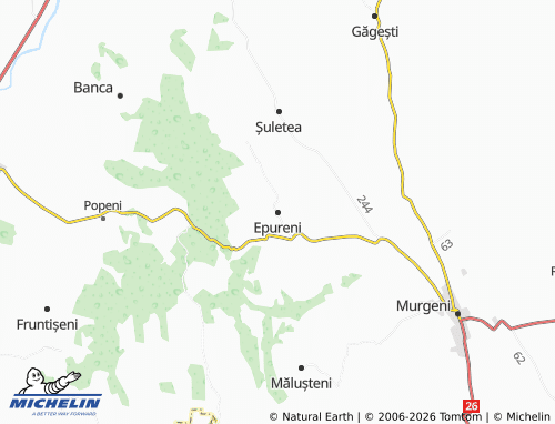 Carte MICHELIN Epureni - ViaMichelin