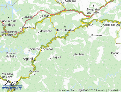 Mapa MICHELIN Vale de Carro - ViaMichelin
