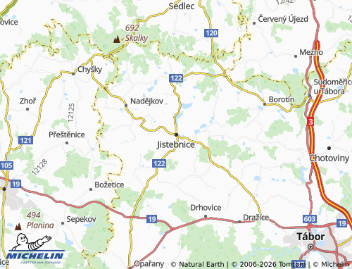 Mapa MICHELIN Jistebnice - ViaMichelin