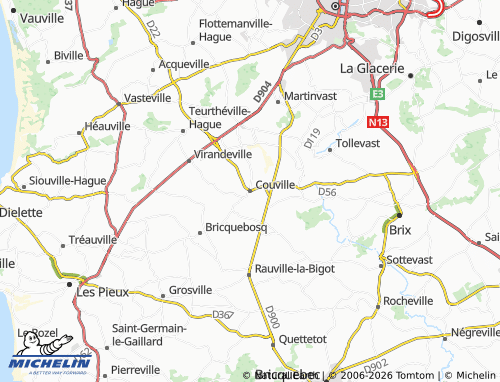 MICHELIN Couville map - ViaMichelin