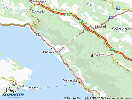 MICHELIN Bast map - ViaMichelin