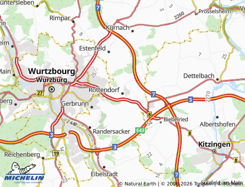 Mapa MICHELIN Rottendorf - ViaMichelin