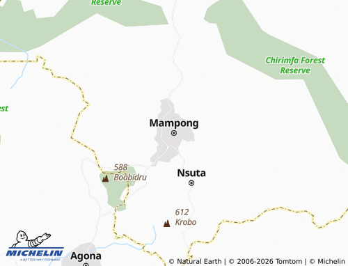 Mapa MICHELIN Mampong - ViaMichelin