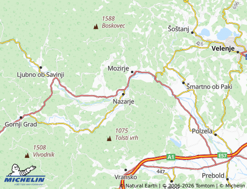 Mapa MICHELIN Nazarje - ViaMichelin