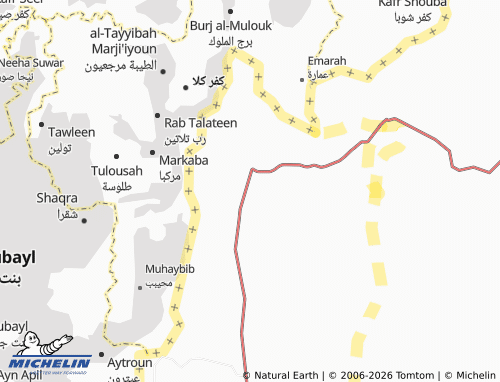 Kaart MICHELIN Qiryat Shemons - ViaMichelin