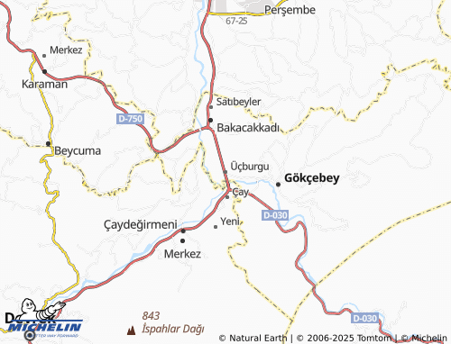MICHELIN Üçburgu map - ViaMichelin