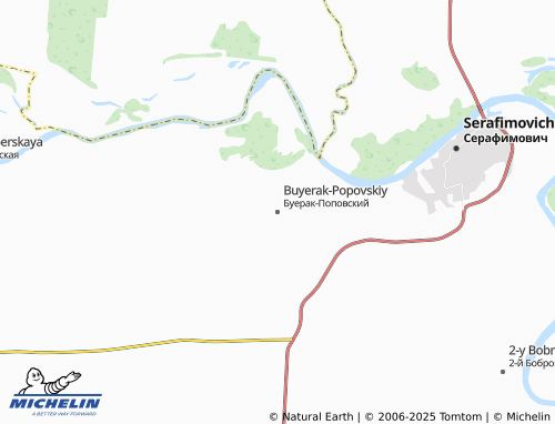 MICHELIN Buyerak-Popovskiy map - ViaMichelin