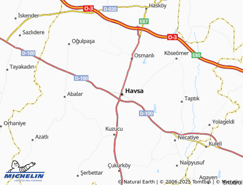 MICHELIN Helvacı map - ViaMichelin