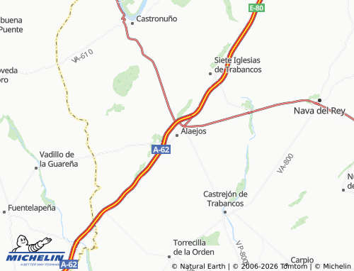 MICHELIN Alaejos map - ViaMichelin