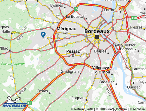 MICHELIN Pessac map - ViaMichelin