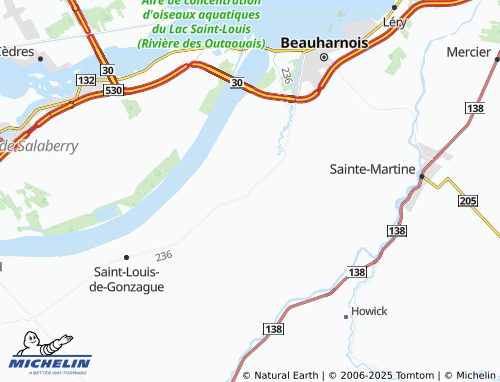 MICHELIN Saint-Étienne-de-Beauharnois map - ViaMichelin